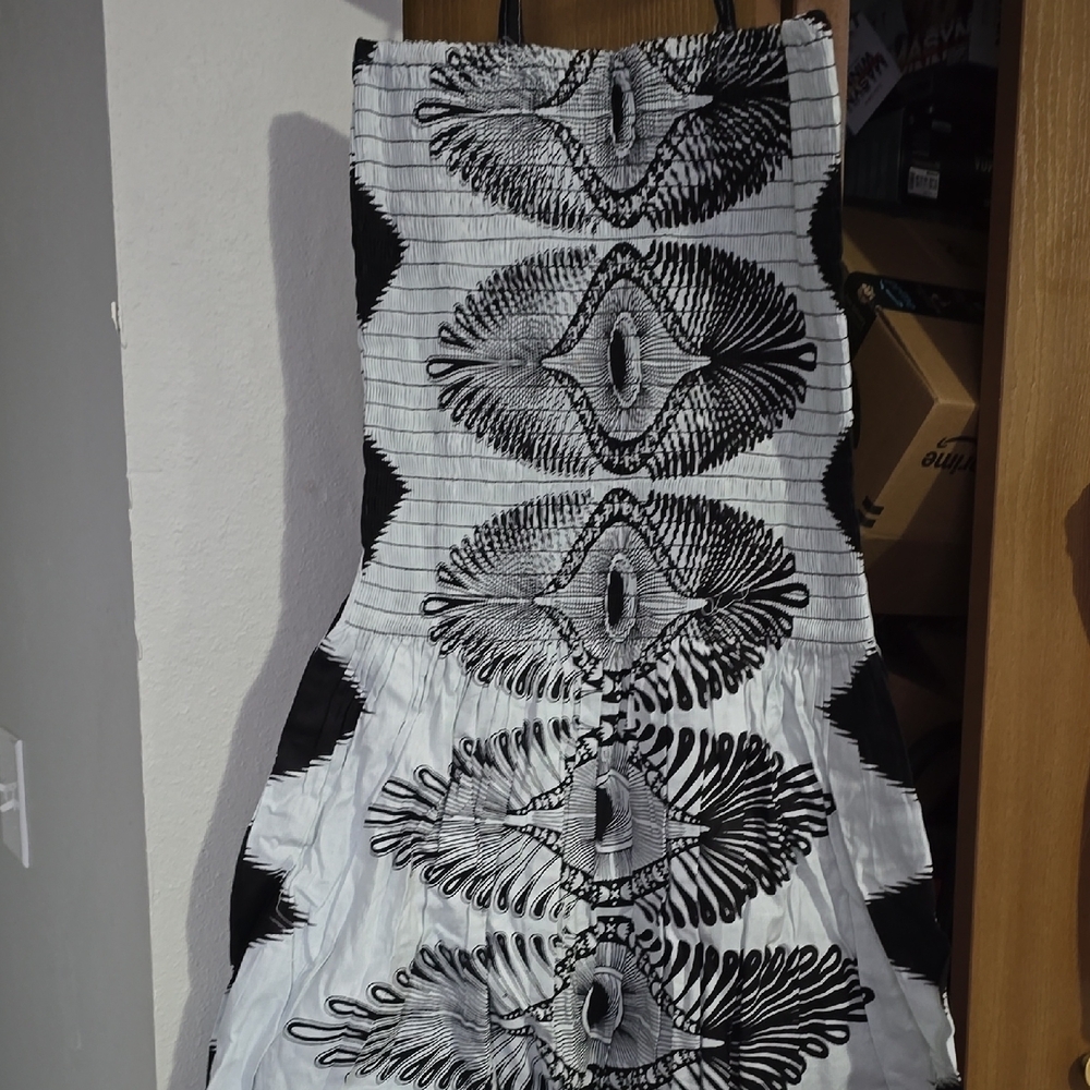 Express Monochrome Textured Dress